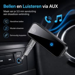 Bluetooth Receiver - Bluetooth Ontvanger - 3.5MM AUX - Handsfree Bellen - Bluetooth Audio Receiver - BT 5.0 - Zwart — thumbnail 2