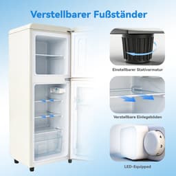 Koelkast 112 liter compact dubbeldeks koel vrieskast voor thuis keuken kantoor gebruik — thumbnail 3