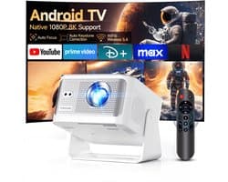 Magcubic® HY350MAX Mini Beamer 8K-1080P Full HD Smart Projector-600ANSI Lumen-Draagbare Beamer voor Film & Gaming-Thuisbioscoop–180° Draaibaar-Automatische focus-Geïntegreerde Google Play&6000+ Apps–Android 14-WiFi 6&Bluetooth 5.4