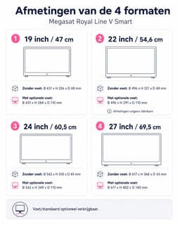 Megasat Royal Line V 19" Smart TV (47 cm) - Camping TV met WhaleTV - 12V/24V/230V - Camper, Caravan, Boot & Vrachtwagen - DVB-S2/T2/C - CI+ — thumbnail 3