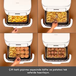 Karaca x Refika Air Pro Cook Airfryer – 9L – PFAS- & PTFE-vrije Swiss Coating – Dubbele Bereiding — thumbnail 5