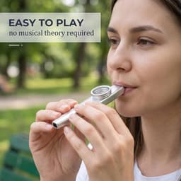Professionele Kazoo van Metaal en Aluminium met 8 Membranen voor Muziekliefhebbers, Geschikt voor Kinderen en Volwassenen, Set van 2 — thumbnail 3