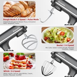 SnelShoppen - Ecunafix 3-1 Multifunctionele Keukenmachine 2000 W - Blender, Mixer, Hakmolen, RVS, 3-in-1 Keuken Gadget voor Koken, Bakken, Smoothies, — thumbnail 5