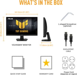 ASUS TUF Gaming VG249QM5F - FHD Fast IPS Gaming Monitor - 240Hz - 0.3ms - Stereo Speakers - 24 Inch — thumbnail 4
