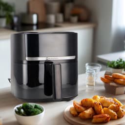 SnelShoppen - Luchtfriteuse Airfryer 5,7L, Digitale Touchscreen, 1700W, 8 Voorgeprogrammeerde Menu's, Instelbare Timer, Gezond Koken zonder Olie, Temp — thumbnail 3
