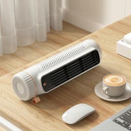 Persoonlijke Air Cooler - Mini Ventilator - Persoonlijke Koelte - Stille Werking 20dB - 11 cm Hoogte - Wit — thumbnail 4