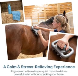 Massagepistool Paard - Halo Stimulator - Spierverzorging Paard - 8 Massagekoppen - 338 x 14 x 19 cm - Grijs — thumbnail 5