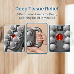 Massagepistool Paard - Halo Stimulator - Spierverzorging Paard - 8 Massagekoppen - 338 x 14 x 19 cm - Grijs — thumbnail 3