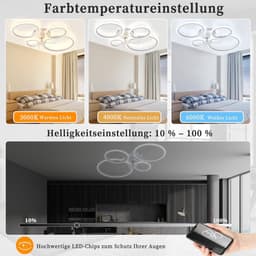 Plafondventilator met LED Verlichting – Ø85 cm – 6 Snelheden – Stille DC Motor – Afstandsbediening – Dimbaar – Zomer- & Winterstand – Houtlook — thumbnail 4