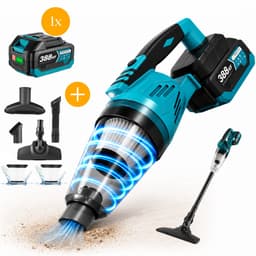 Instava Kruimeldief met LED Licht & Accu – Geschikt voor Makita LXT 18V Accu – Draadloze Handstofzuiger – 10kPa Zuigkracht – 750ML – Kruimeldief voor Auto & Huis — thumbnail 1