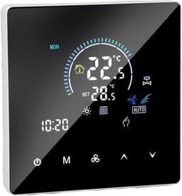 Slimme Thermostaat - Verwarmingsregelaar App Bediening - Energie Besparen - Kinderslot Functie - VA LCD Display - Zwart — thumbnail 5