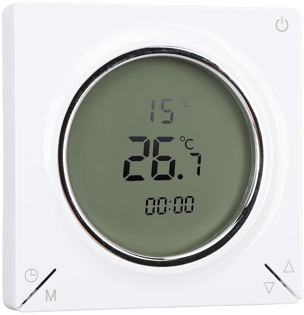 Digitale Thermostaat - Kamertemperatuurregelaar - Verwarming Instellen - LCD Geheugenfunctie - 5-45C Bereik - Wit — afbeelding 1