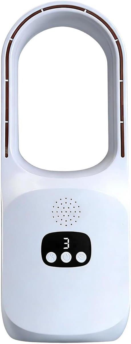 Bladloze Tafelventilator - Draagbare Luchtcirculator - Persoonlijk Comfort - 120 Graden Oscillatie - 38x13x38 cm - Wit — afbeelding 1