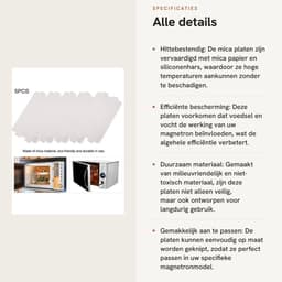 Dailygoods- Mica Plaat - 5 Stuks - Hoge Temperatuur Weerstand - Duurzaam - Magnetron Onderdeel - Isolerende Eigenschappen - Milieuvriendelijk - Microwaveplaat — thumbnail 4