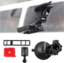 Thijox - Verstelbare Zuignaphouder Auto - Siliconen Dashcamhouder met 360 Graden Hoek - Geschikt voor Autoruiten, DVR-camera, GPS en Camcorders - Zwar — thumbnail 1
