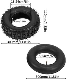 7.0PSI Wielband Binnenband Set Rechte Metalen Stam Punctie Weerstaan Explosiebestendige Schokabsorptie voor Dirt Bike ATV UTV Grasmaaier — thumbnail 2