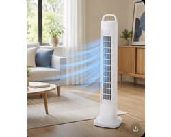 Kinzo® Toren Ventilator 82CM | 3 Snelheden | Oscillerend - Krachtig en stil | Staand Torenventilator