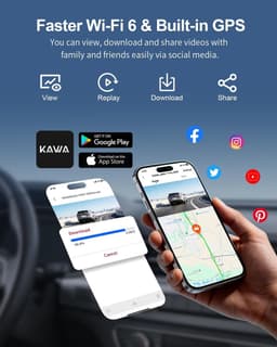 SnelShoppen - KAWA 4K Mini Dash Cam, Voice Control, Stealth Display, 2K HDR Nachtcamera, Ingebouwde Wi-Fi 6 & GPS, 24/7 Gebufferde Parkeermodus, Onder — thumbnail 4