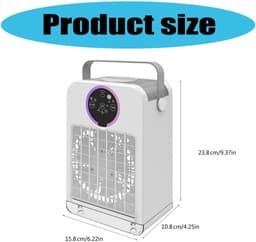 Energiezuinige en stille desktop-luchtkoeler (verdampingskoeling) met 700 ml-reservoir en USB-aansluiting — thumbnail 5