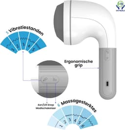 SnelShoppen - HAIDU Diepe Spiermassage met Rood Lichttherapie - Handmassageapparaat voor Rug, Schouders, Benen, Armen, Heupen, Buik, Voeten - 10 Opzet — thumbnail 4