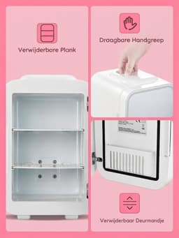 SP® Mini Koelkast - 5L Capaciteit - Minibar - Skincare Koelkast - Wit - 28cm x 19cm x 26cm — thumbnail 5