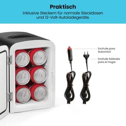 Mini Koelkast 4L - Koelen en Verwarmen - Compact - AC/DC - Voor Auto, Kantoor en Slaapkamer — thumbnail 3