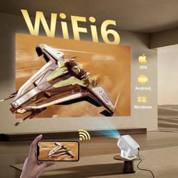 SnelShoppen - Smart Beamer Draagbare Videoprojector 4K FHD 1080P met Wifi 6, BT5.4, Autofocus, Autokeystone, Mini-projector Android 14.0 voor Thuisbio — thumbnail 5