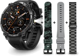 Evy24 GPS Smartwatch Amoled Pro - Sporthorloge Heren & Dames - Zelfstandige GPS/GNSS - Waterdicht - Belfunctie - Zaklamp - Kompas - Hoogtemeter - Barometer - 100+ Sportmodi - Outdoor - Zwart — thumbnail 1