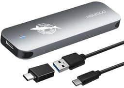 Draagbare Externe SSD 2TB USB-C Supersnel Metaal - Compatibel met Mac, Windows, Android — thumbnail 1