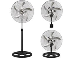 Kiwi Industriële Statiefventilator - Ventilator Staand 54W - Wit