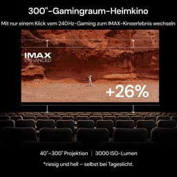 SnelShoppen - 4K Triple Laser Beamer Projector, 3000 Lumen, 15.000:1 Contrast, 0,9-1,5x Zoom, IMAX, HDR10+, Dolby Vision & Atmos voor Thuisbioscoop en — thumbnail 5