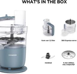 Keukenmachine 650W – Compacte Foodprocessor – Hakken, Snijden, Mengen en Raspen – Direct Serveren – Vaatwasserbestendig — thumbnail 4