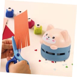 Mini Stofzuiger - Tafelveger - Bureau Schoonmaken - Draadloos Oplaadbaar - 10x8cm - Lichtbruin — thumbnail 2