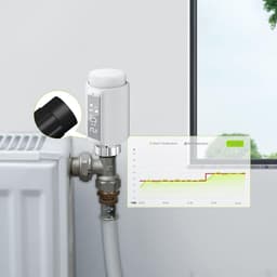 Radiator Thermostaat - Slimme Klep - Energie Besparen - Kinderslot Functie - 5-30°C - Wit — thumbnail 4
