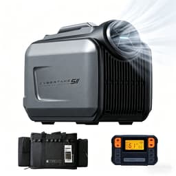 Cybertake S2 Pro draagbare Aircooler- Mobiele Airco -Tentairco met 5100 BTU koelvermogen en 6100 BTU verwarmingsvermogen -amping Airco 12V 24V 48V - Stil ≤55dB-voor caravan, camper, tent, vrachtwagen en thuis — thumbnail 1