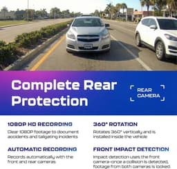 Thijox - Dashcam Auto 4K/2,5K GPS WiFi voor en achter met Starvis, 64GB SD-kaart, Parkeerbewaking, Super Nachtzicht, WDR, 170 Graden Groothoek — thumbnail 4