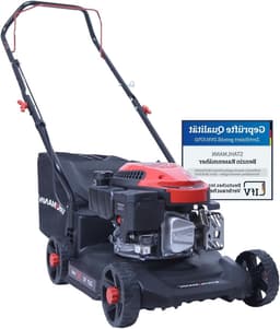 Grasmaaier met aandrijving - Loopmaaier gazon - Gazononderhoud thuis - Krachtige 4.0 pk motor - 39 cm maaibreedte - Grijs — thumbnail 1
