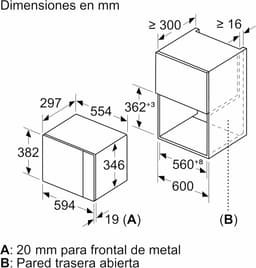 Inbouw Magnetron - Elektrische Oven - Snel Eten Bereiden - Aqualisis Reiniging - 38 cm - Zwart — thumbnail 4