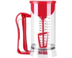 Elektrische Beslagdispenser - Mixer Dispenser - Bakken Maken - Automatische Menger - 1200 ml - Rood