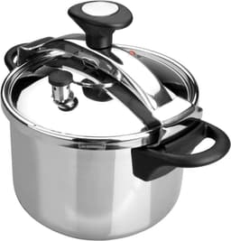 Snelkookpan - Drukpan Kookpan - Snel Koken - Sandwich Bodem - 12 L - Metallic — thumbnail 1