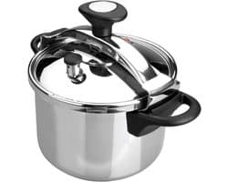 Snelkookpan - Drukpan Kookpan - Snel Koken - Sandwich Bodem - 12 L - Metallic