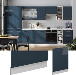 Vaatwasserpaneel - Keukenfront - Keuken Inrichten - Soft-close scharnieren - 60 cm breed - Donkerblauw hoogglans — thumbnail 3