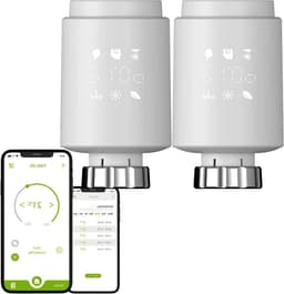 Thermostat Radiator Klep - Slimme Thermostaat - Ruimte Verwarmen - App en Spraakbesturing - M30 x 1.5 - Wit — thumbnail 1