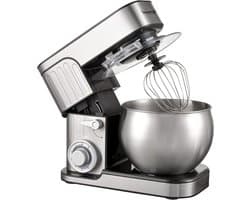 Keukenmachine - Multifunctionele mixer - Bakken en mixen - Krachtige 1300W motor - 6 liter kom - RVS