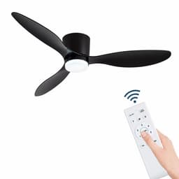 Rolu Plafondventilator – Plafond Ventilator Met Verlichting – Tot 25m2 - 6 Snelheden – Inclusief LED Verlichting – Afstandsbediening — thumbnail 1