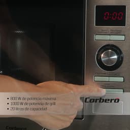 Inbouw Magnetron - Compacte Oven - Snel Eten - 800 Watt Vermogen - 20 Liter - Roestvrij Staal — thumbnail 2