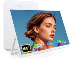 KAD® Portable Monitor - 15.6 Inch - Draagbare Monitor - Draagbaar Scherm - Wit - 35cm x 21cm x 1cm