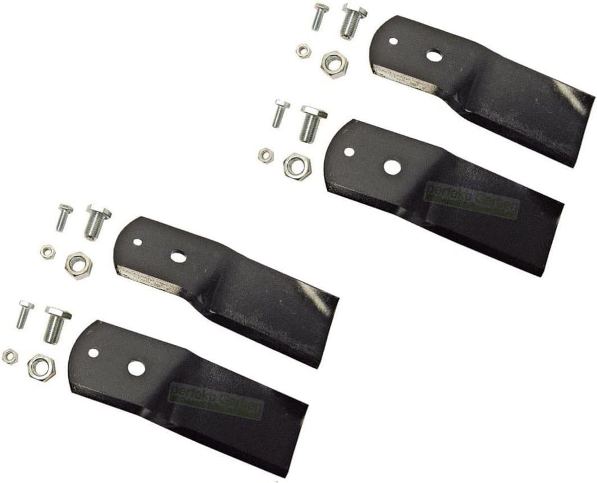 Solidchoice- Messen 4 x 17 cm - Gecertificeerd Staal - Scherp en Uitgebalanceerd - Compatibel met Stiga - Set van 2 - Inclusief Schroeven en Moeren - Grasmaaierbladen — afbeelding 1
