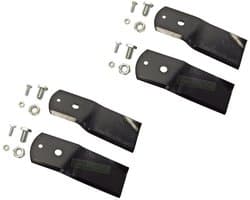 Solidchoice- Messen 4 x 17 cm - Gecertificeerd Staal - Scherp en Uitgebalanceerd - Compatibel met Stiga - Set van 2 - Inclusief Schroeven en Moeren - Grasmaaierbladen