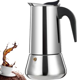 12 Cup Stovetop Espresso Maker Stainless Steel Moka Pot Espresso Maker Percolator Italian Coffee Maker Capable Mocha Coffee Machine Cafe Classic Maker for Home & Camping 600ml 20oz — thumbnail 1
